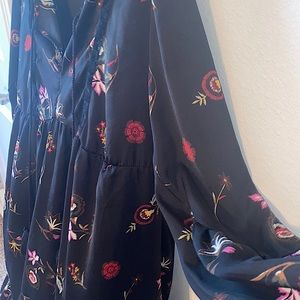 Black Floral Doll Dress